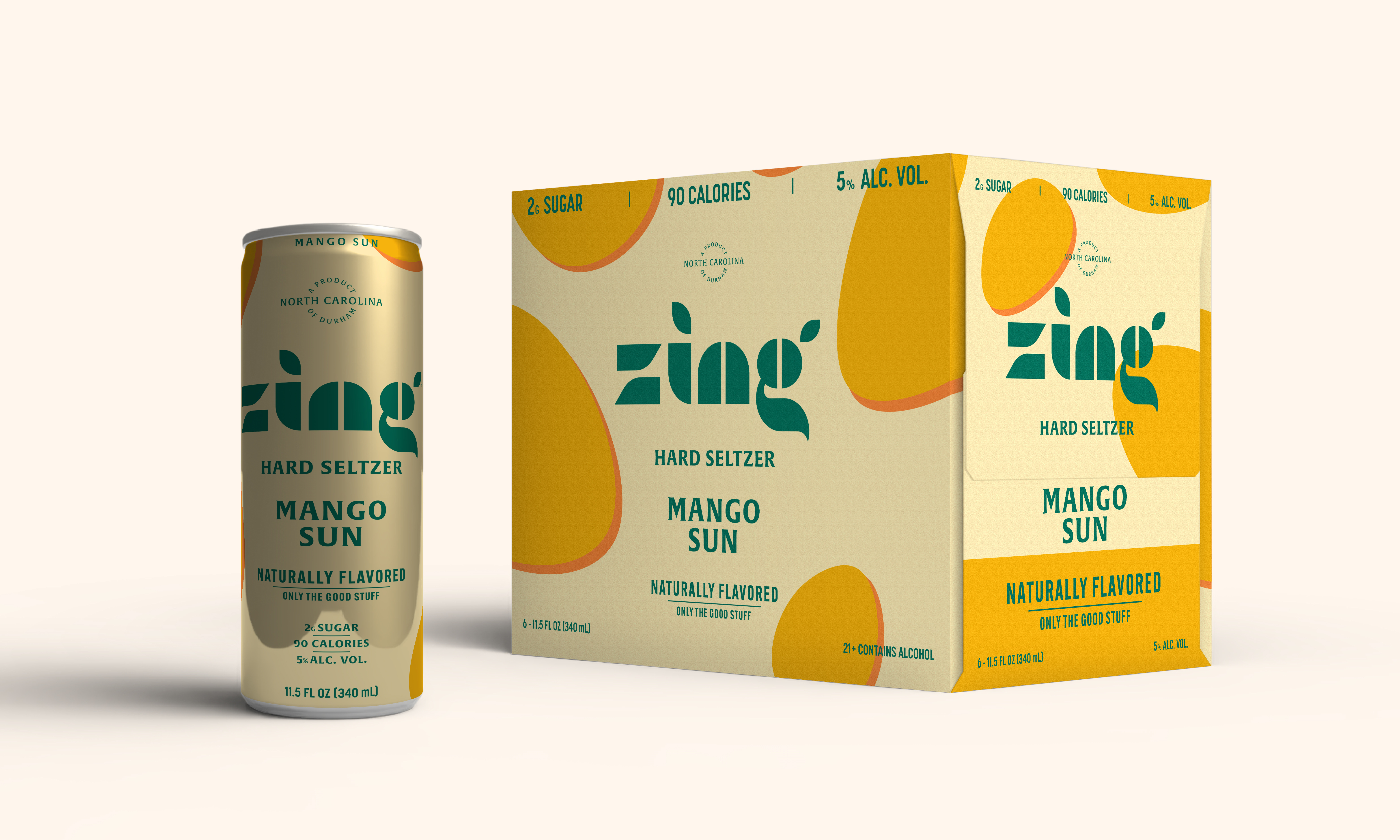 Zing Hard Seltzer/ packaging elements 3d render aluminum can beverage brand design brand elements branding can carry case drink graphic design hard seltzer illustrator illustrator 3d logo logo design logotype package design packaging render