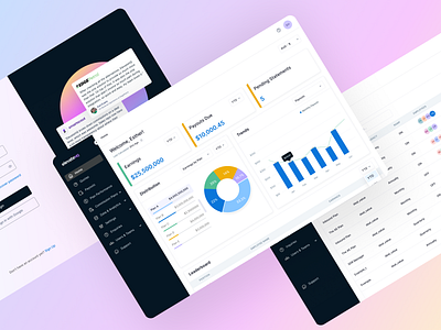 Elevate HQ- B2B SaaS Product Design analytics b2b charts dashboard donut figma graph login mockups navigation bar pie chart product design progress bar rows saas tables ui uxdesign web screens widgets