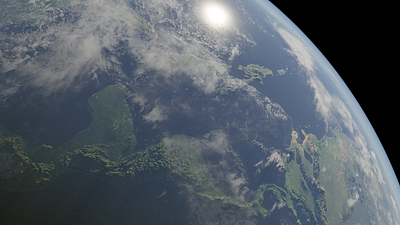 > Earth 3d blender cgi design graphic design model render space