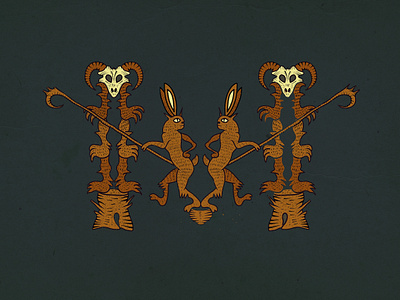Occult Hares design dribbble emblem graphic hares illustration logo occult print russia symbol vector