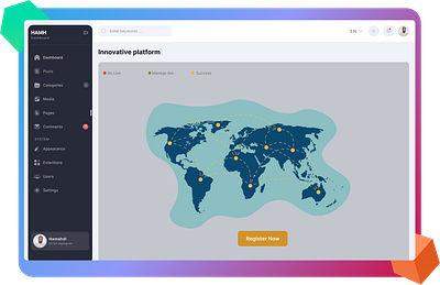 Innovative platform dashboard ui