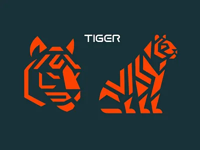 TIGER animal branding cat design graphic design icon identity illustration leo lion logo marks safari symbol tiger