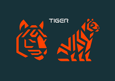 TIGER animal branding cat design graphic design icon identity illustration leo lion logo marks safari symbol tiger
