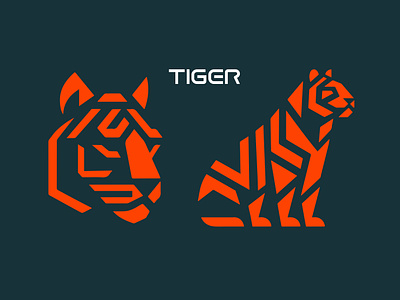 TIGER animal branding cat design graphic design icon identity illustration leo lion logo marks safari symbol tiger