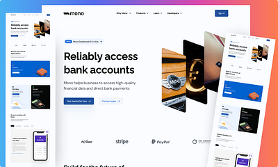 Mono landing page design aesthetic design design hero section landing page ui web design