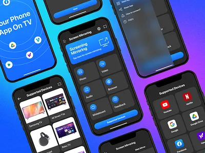 Screen Mirroring interfacedesign