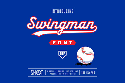 Swingman Font baseball font script font sport font sport script sports typeface vintage font vintage script vintage script font