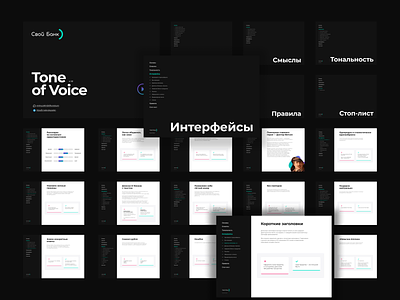 Tone of Voice @ Svoi Bank bank branding figma fintech graphic design guide presentation styleguide toneofvoice tov ui гайд презентация руководство тонофвойс