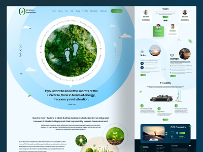 Zero Carbon Emission Landing Page carbon carbon emission co2 electric vehicle emobility ev evcar landing page ui uiux zero carbon emission