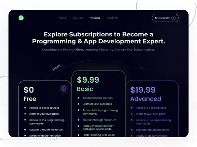 Pricing challenge dailyui desktop interface pricing ui uxui website