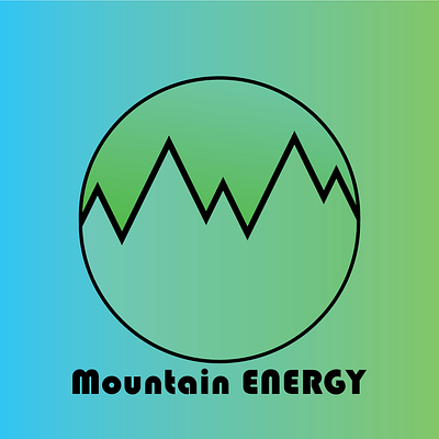 Logo of "Mountain ENERGY" branding design graphic design illustration logo typography vector