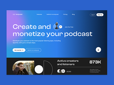 Podcast website branding figma ui ux