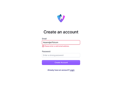 Signup Form branding create an account email email error error login sign up signup typography ui ux