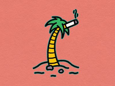 ciggy palmer chill cigarette grow island lifestyle palm puff relax smoke tobacco tree vacation vibe