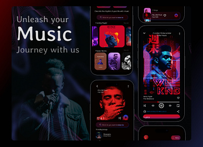 Music App UI daily ui dribbbleshot graphic design illustration interaction design music musicapp productdesign stream streamingapp ui