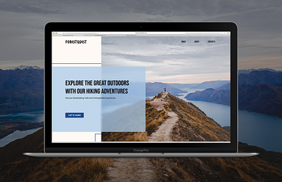 🌿 Daily UI Challenge 4: Hiking Service Landing Page 🌄 dailyui dribbbleshot hikingadventures uiuxdesign webdesign