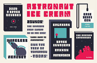 Astronaut Ice Cream Specimen Sheet graphic design illustration type typeface typography