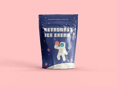 Astronaut Ice Cream English Mockup graphic design illustration mockup type typography