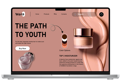 Cosmetics Web Front Page design figma ui