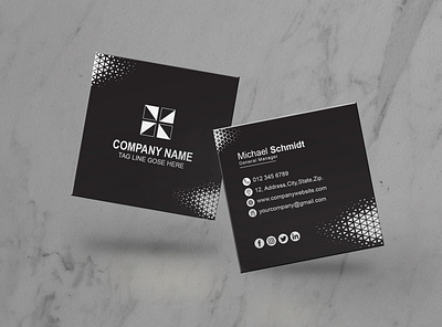 Square Business Card Design. 3d animation banner brand design branding brochure business card corporate design design flyer graphic design illustration label design logo motion graphics packaging design social media design square business card t shirt design ui