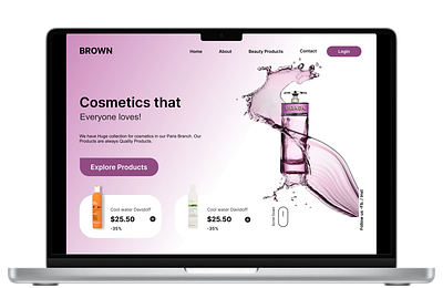 Cosmetics Web page graphic design ui