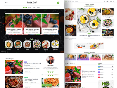 Fonix | Newspaper & Magazine WordPress Theme food blog lifestyle blog magazine template website template wordpress theme