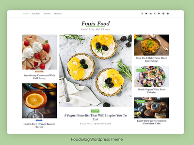 Fonix | Newspaper & Magazine WordPress Theme food blog lifestyle blog magazine template website template wordpress theme