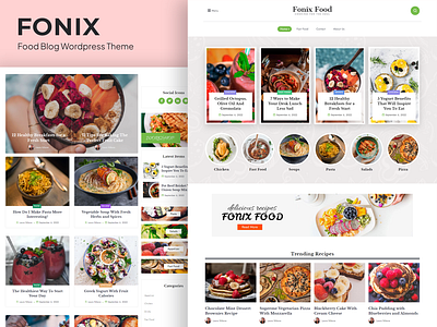 Fonix | Newspaper & Magazine WordPress Theme food blog lifestyle blog magazine template website template wordpress theme