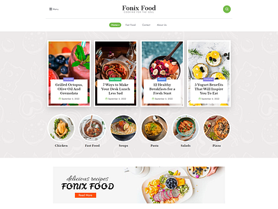 Fonix | Newspaper & Magazine WordPress Theme food blog lifestyle blog magazine template website template wordpress theme