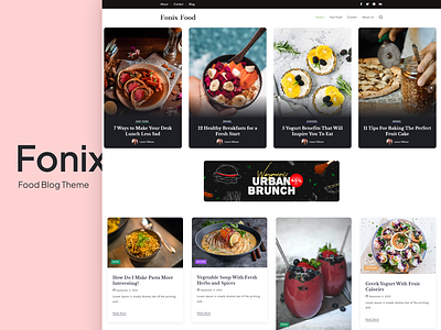 Fonix | Newspaper & Magazine WordPress Theme food blog lifestyle blog magazine template website template wordpress theme