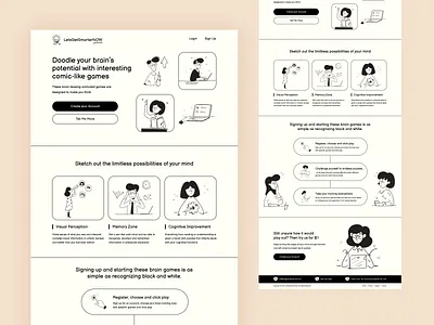 E-Learning Platform Website agency black and white clean elearning illustration minimalist website