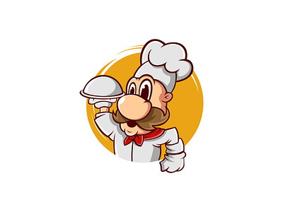 Mr. Chef Logo Design Vector Template branding chef chef logo design food logo graphic design illustration logo logos restaurant logo vector