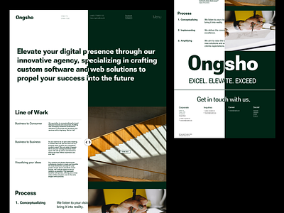 ONGSHO : Software Development Agency Concept UI branding creative landing page minimal modern new slider theme software development agency typography ui unique ux web desktop