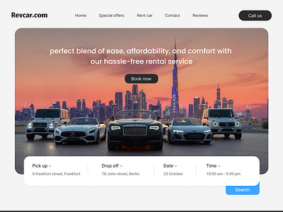 Revcar rental website design booking app design car rental ui design car web design car website design figma design graphic design modern website design product design rental car website design ui ux design web design website design