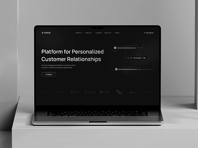 Evolve | AI-powered customer engagement platform ai artificialintelligence branding customer graphic design landing logo platforma product design ui uiux ux visual identity web design