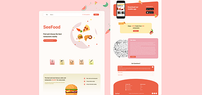 Seefood - order food online branding graphic design ui