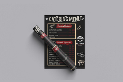 Menu Card Design branding catering menu flyer food menu graphic design print