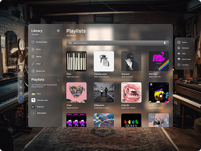 Glass Design. figma graphic design music product design ui ux