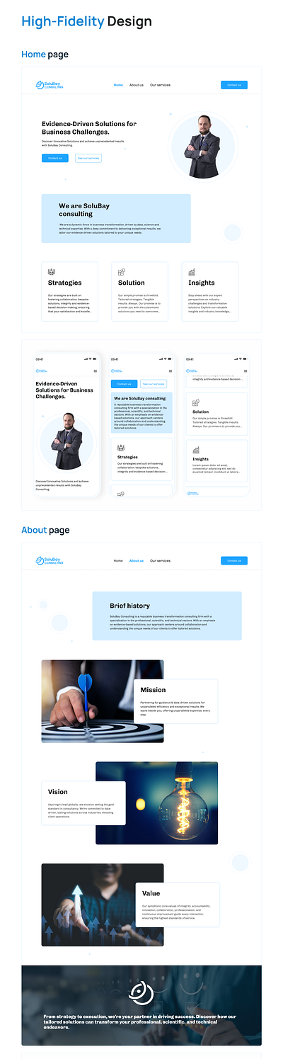 Website design for a consulting firm. consulting figma ui ux websitedesign