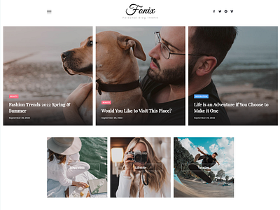 Fonix | LifeStyle Blog WordPress Theme lifestyle blog magazine template minimal blog personal blog personal theme website template wordpress theme