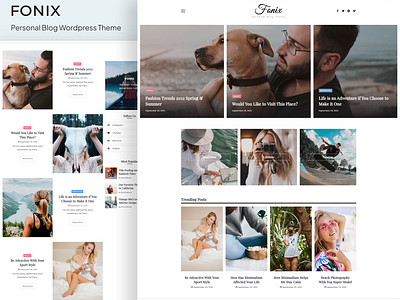 Fonix | LifeStyle Blog WordPress Theme lifestyle blog magazine template minimal blog personal blog personal theme website template wordpress theme