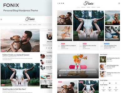 Fonix | LifeStyle Blog WordPress Theme lifestyle blog magazine template minimal blog personal blog personal theme website template wordpress theme