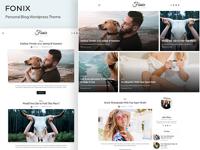 Fonix | LifeStyle Blog WordPress Theme lifestyle blog magazine template minimal blog personal blog personal theme website template wordpress theme