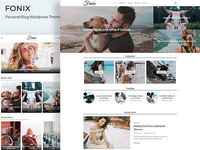 Fonix | LifeStyle Blog WordPress Theme lifestyle blog magazine template minimal blog personal blog personal theme website template wordpress theme