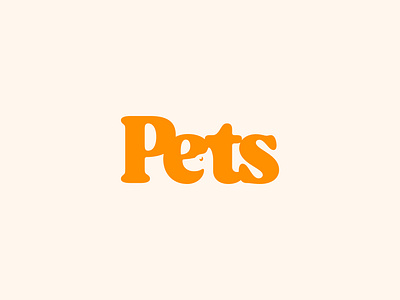 Pets branding cat cute dog gestalt letter logo negative space pet pets puppy typography