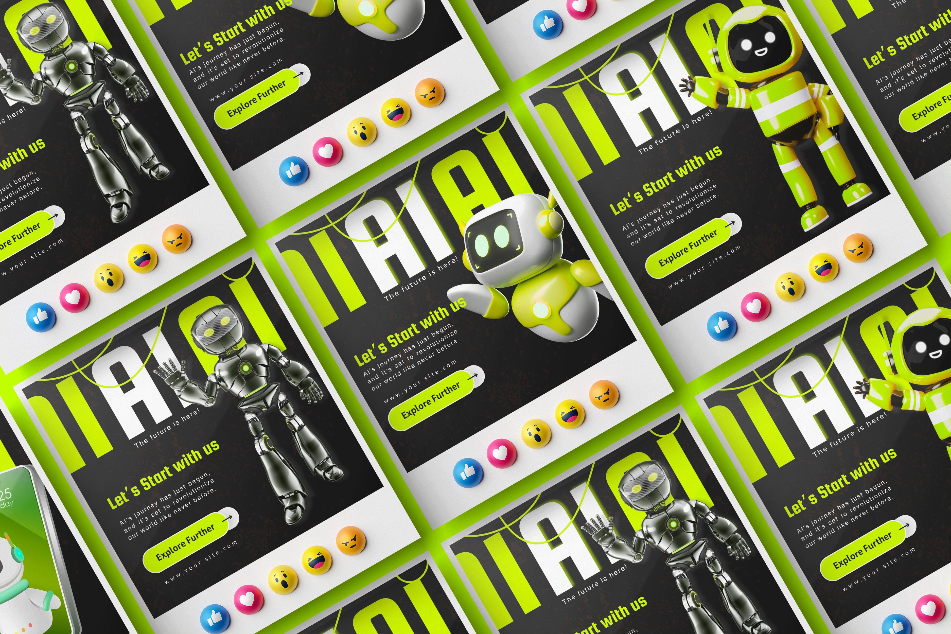 AI platform Social media post design 3d brand identity branding digital marketing graphic design logo motion graphics social media