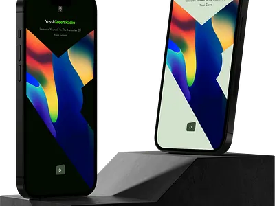Online Radio App - Yossi Green Radio mobile app software ui ux xboring tech