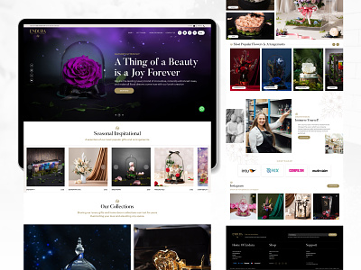 Endura Roses creative craftsman endura roses figma floral flowers uiux designs web design
