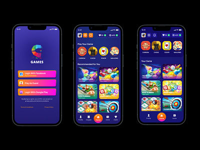 Gaming Mobile App Ui Design animation app app design app ui brain game carrom app game app game app design games app games app design gmaing app ludu app mobile app ui ui designer uiux