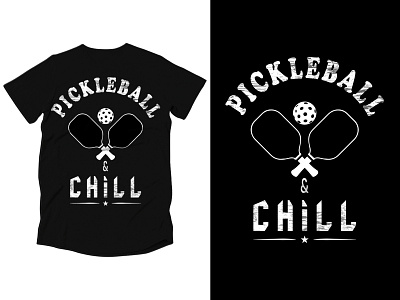 Pickleball & Chill Tshirt Design apparel artwork clothes design graphic design illustration streetwear tee tshirt tshirtdesign tshirtprinting